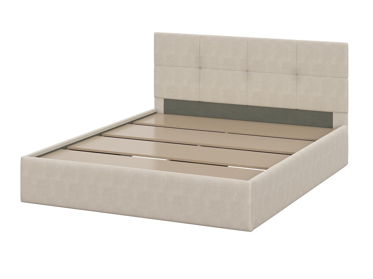 Кровать двойная №4 мягкая 1,6 / Бежевый