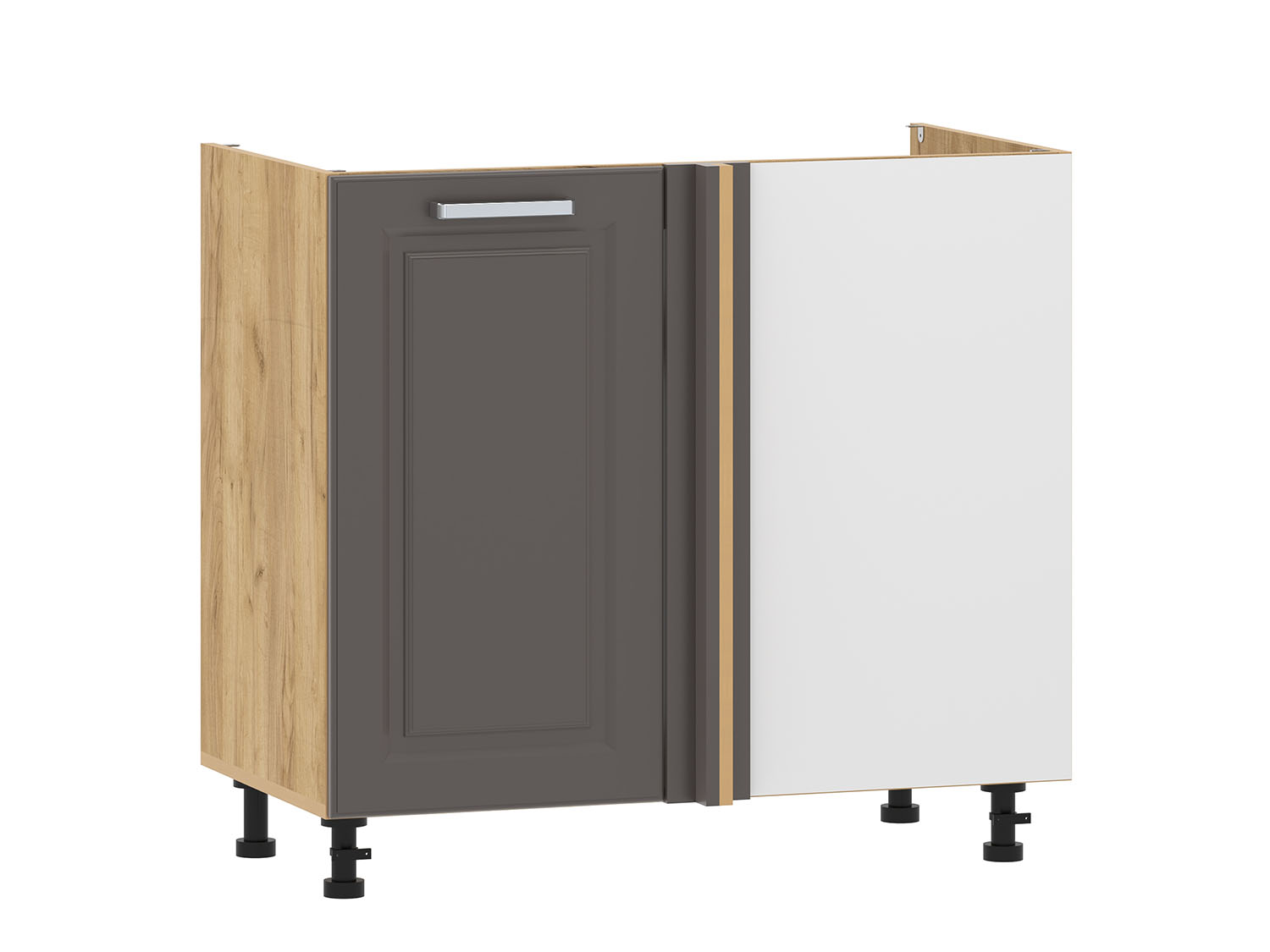 Вокс 100.11 1000 тумба под мойку угловая / Дуб крафт золотой/Графит