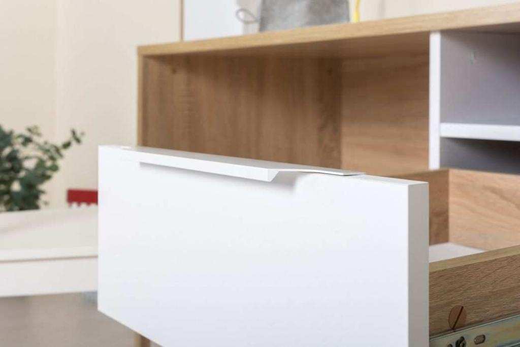 Комфорт Стол компьютерный 12.95 дуб сонома/белый