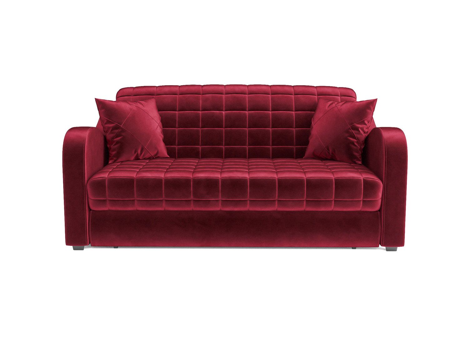 Диван Аккордеон Барон №4 бархат красный  STAR VELVET 3 DARK RED