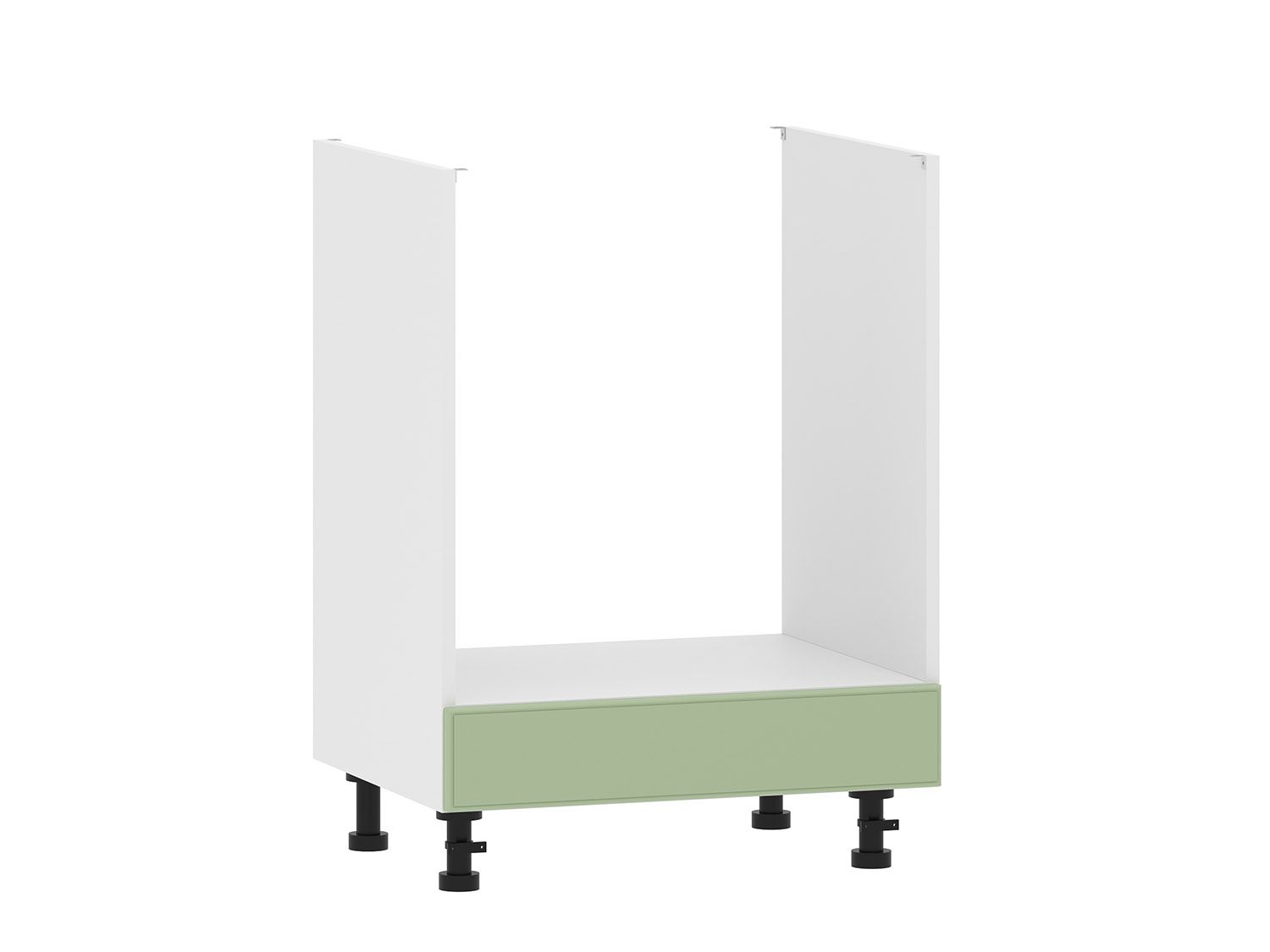 Вокс 100.10 600 тумба кухонная для техники / Белый/Фисташка