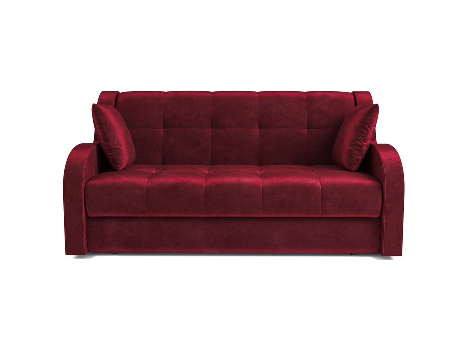 Диван Аккордеон Барон бархат красный Star Velvet 3 Dark Red