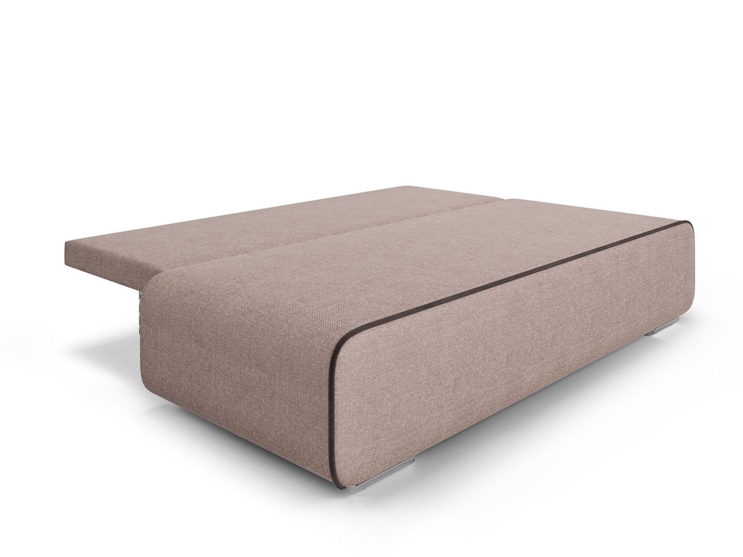 Диван Марк рогожка бежевая + кордрой коричневый