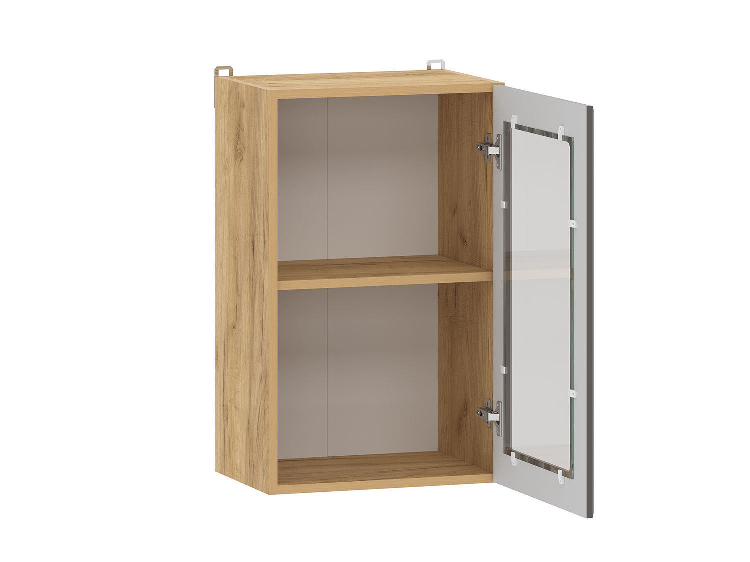 Вокс 100.30 450 шкаф навесной витрина / Дуб крафт золотой/Графит