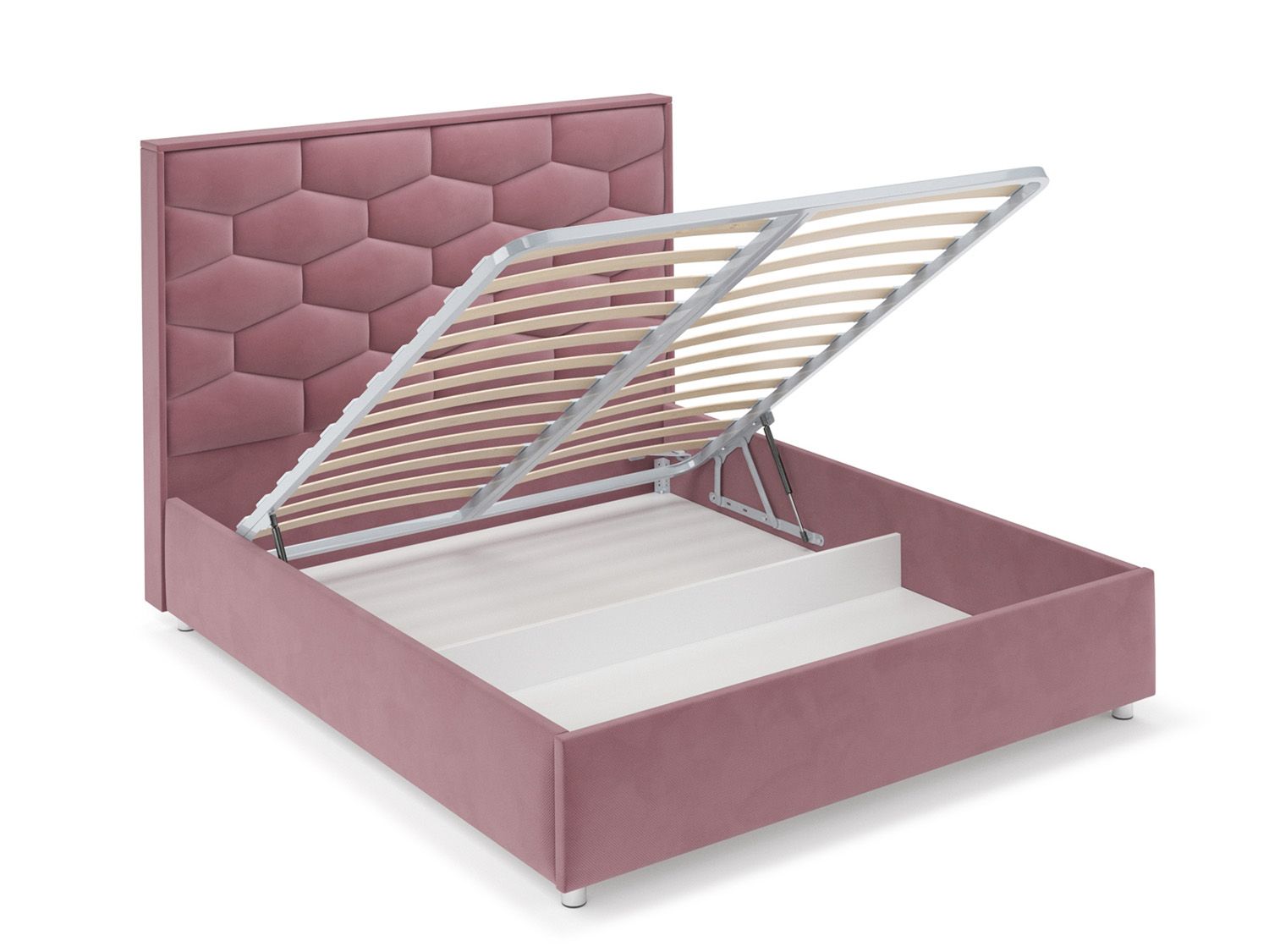Кровать Рица велюр пудра НВ-178 18 160