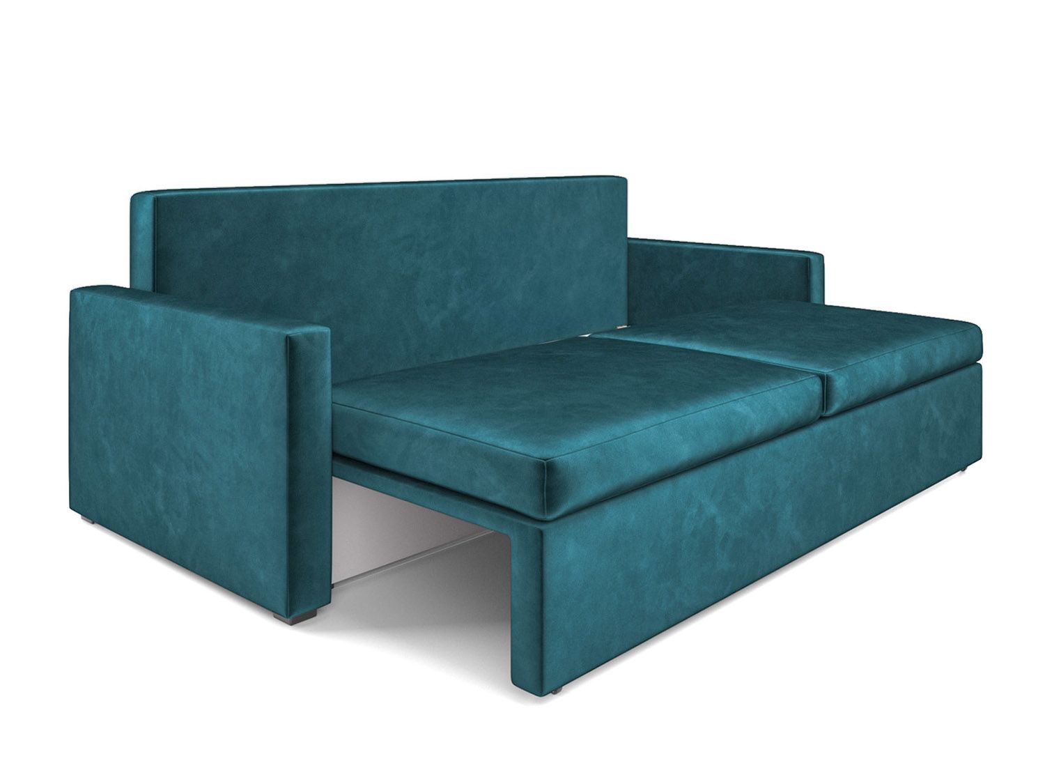 Диван Поло бархат сине-зеленый STAR VELVET 43 BLACK GREEN