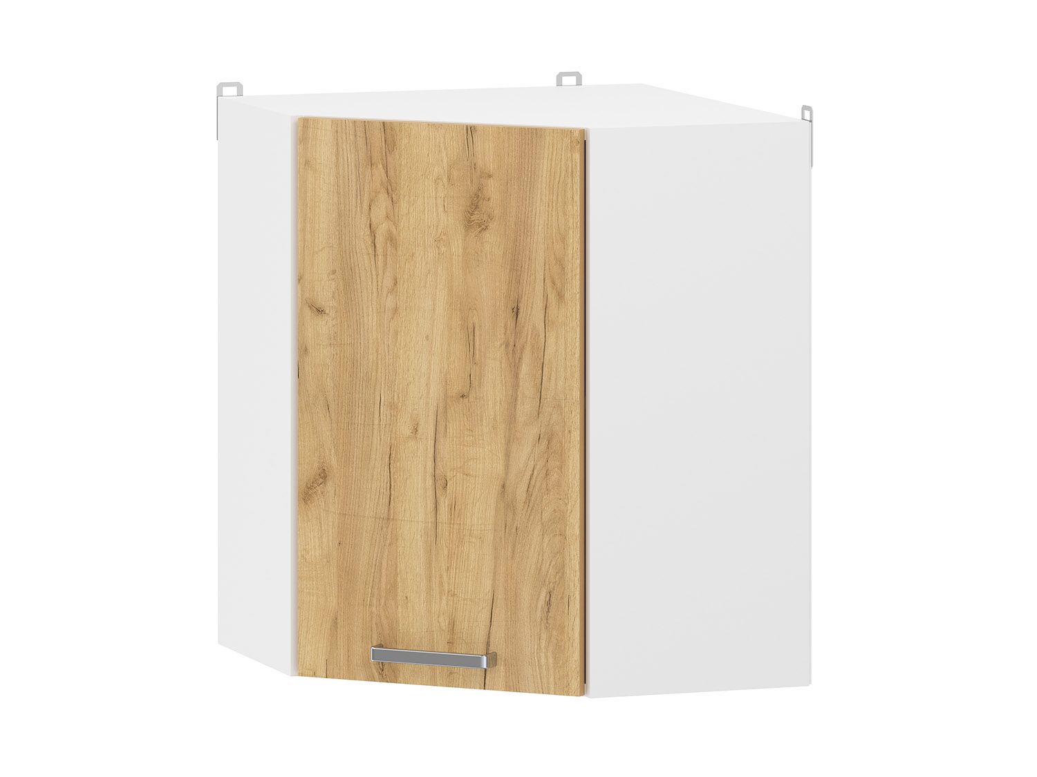 Борги 100.34 шкаф навесной угловой Белый / Дуб Крафт золотой