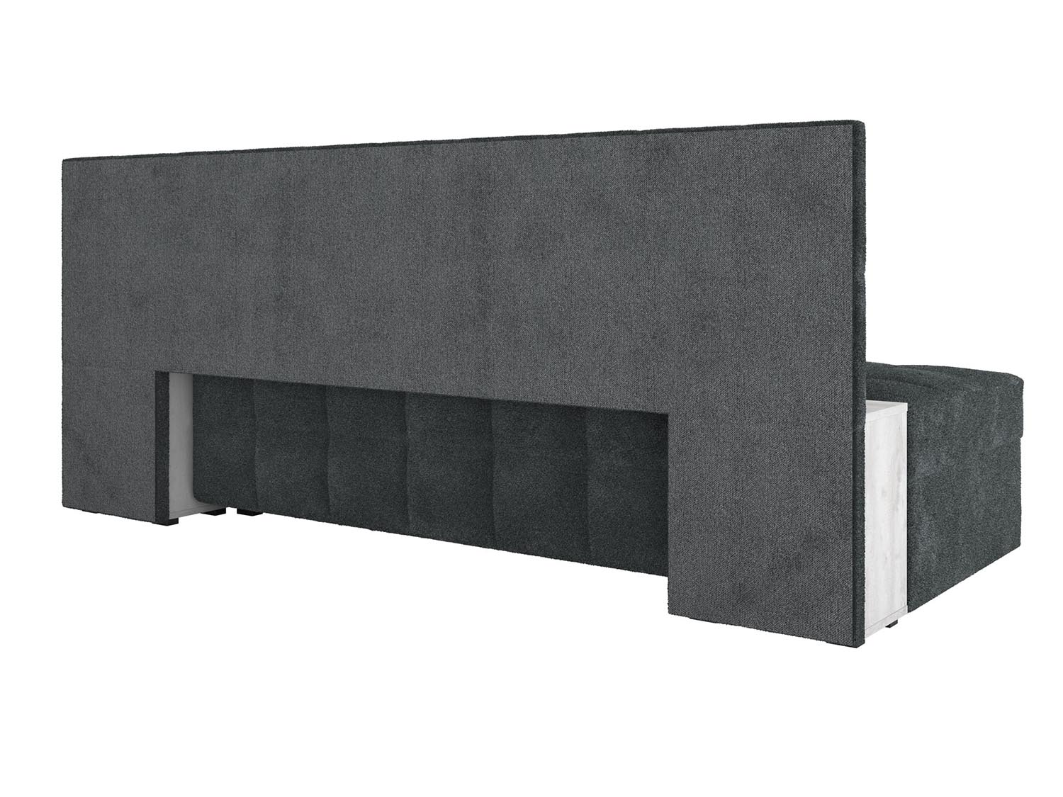 Даллас М диван-кровать / велюр джоя 018 графит / бетон пайн белый