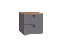 Остин Тумба прикроватная 16.152 графит/дуб золотой