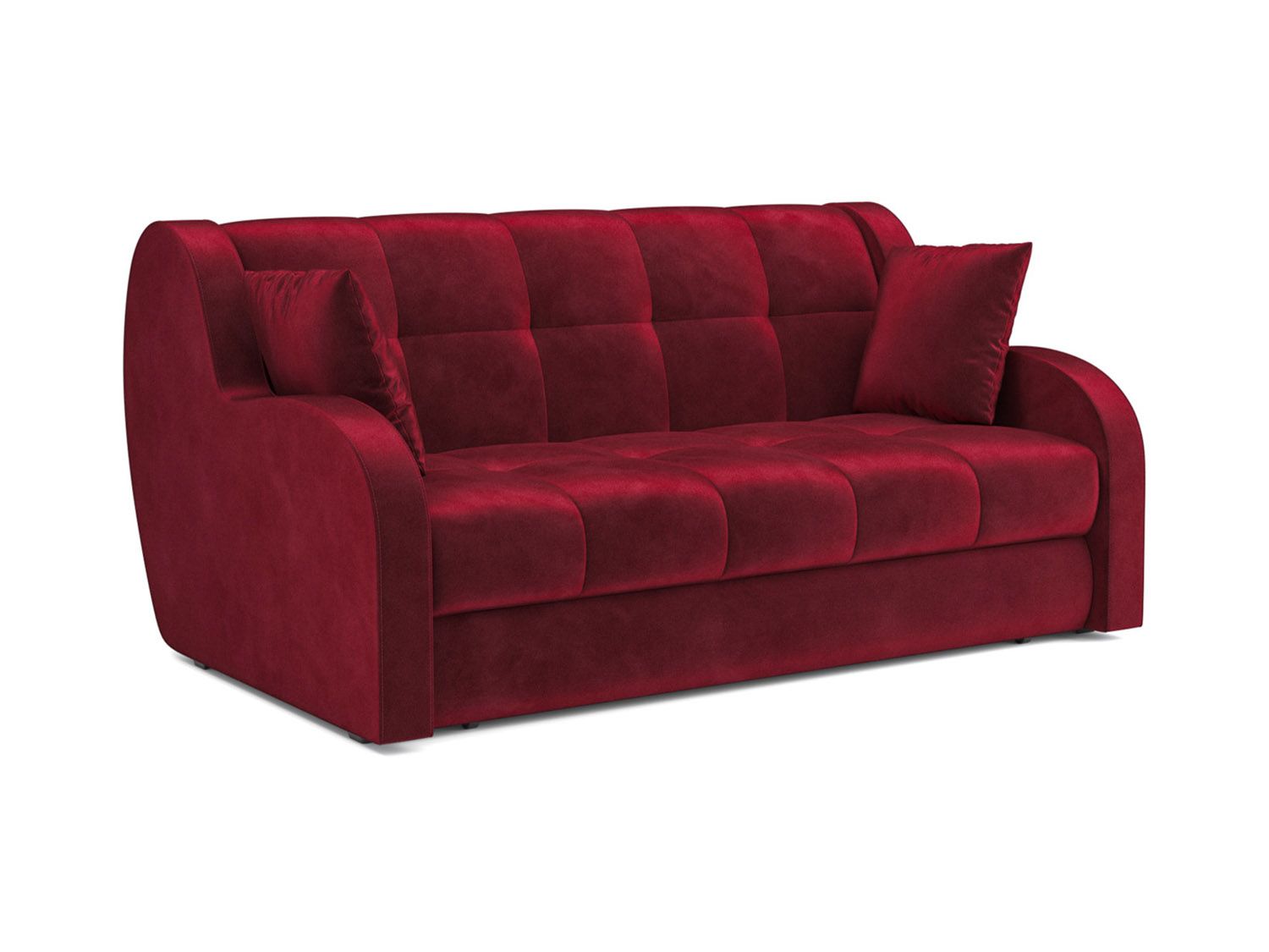 Диван Аккордеон Барон бархат красный Star Velvet 3 Dark Red