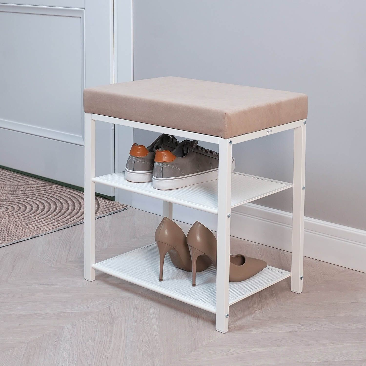 Банкетка Торонто 13S белый / бежевый