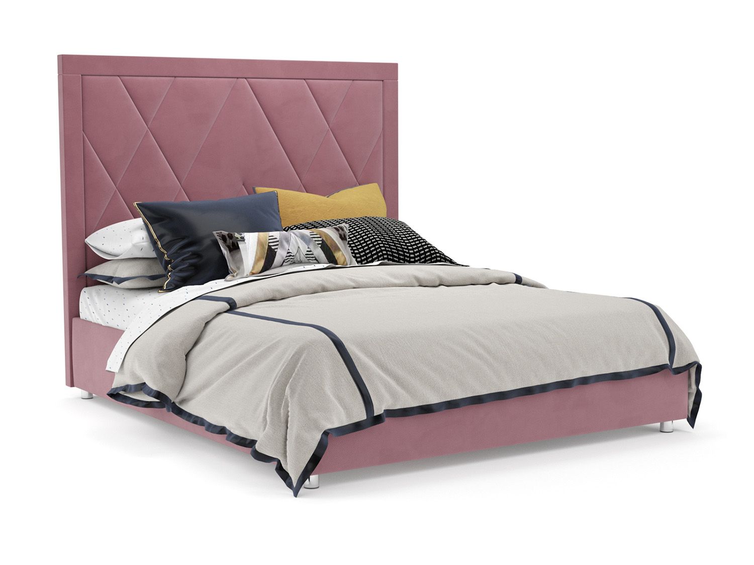 Кровать Треви велюр пудра НВ-178 18 160