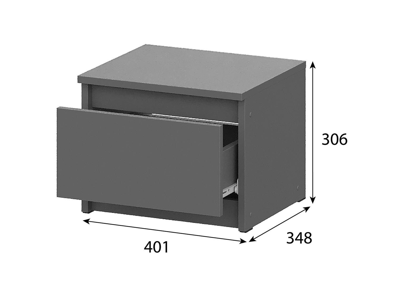 Денвер тумба прикроватная / Графит серый