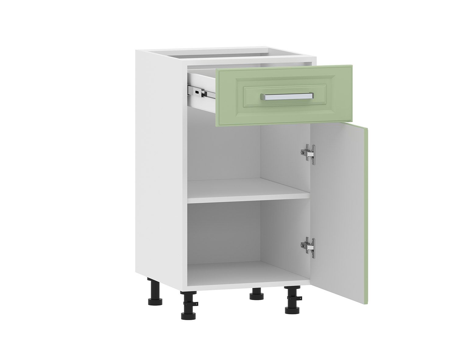Вокс 100.08 450 тумба кухонная / Белый/Фисташка