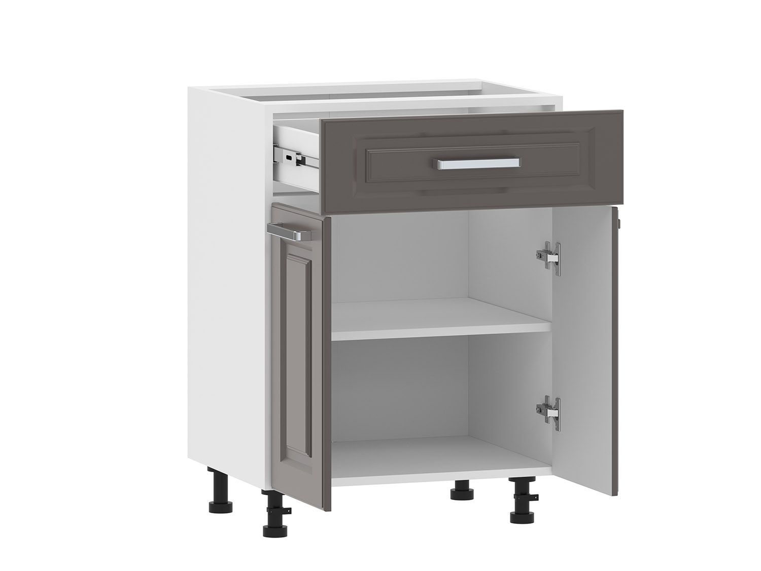 Вокс 100.09 600 тумба кухонная / Белый/Графит