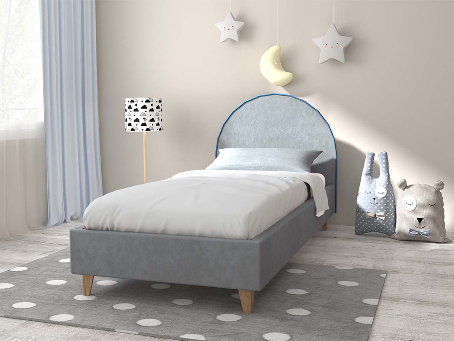 Кровать 0,8 арт.014 - Серый