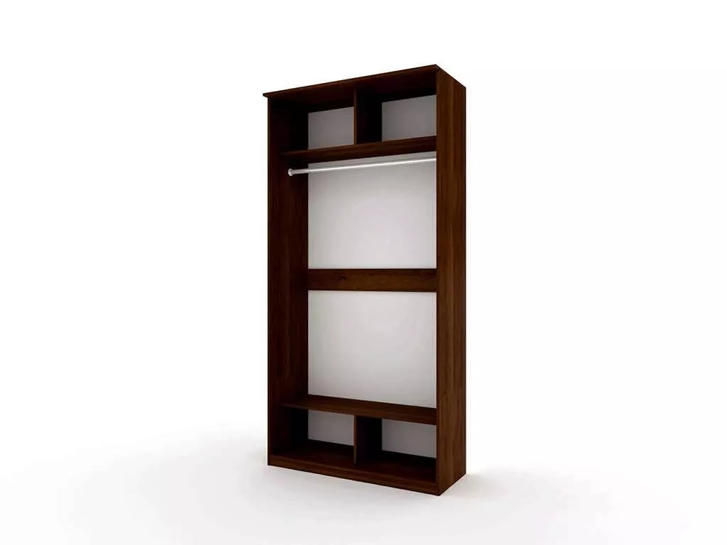 Шкаф купе Модерн 1190х600 2-х дверный зеркальный с пескоструем №4 венге