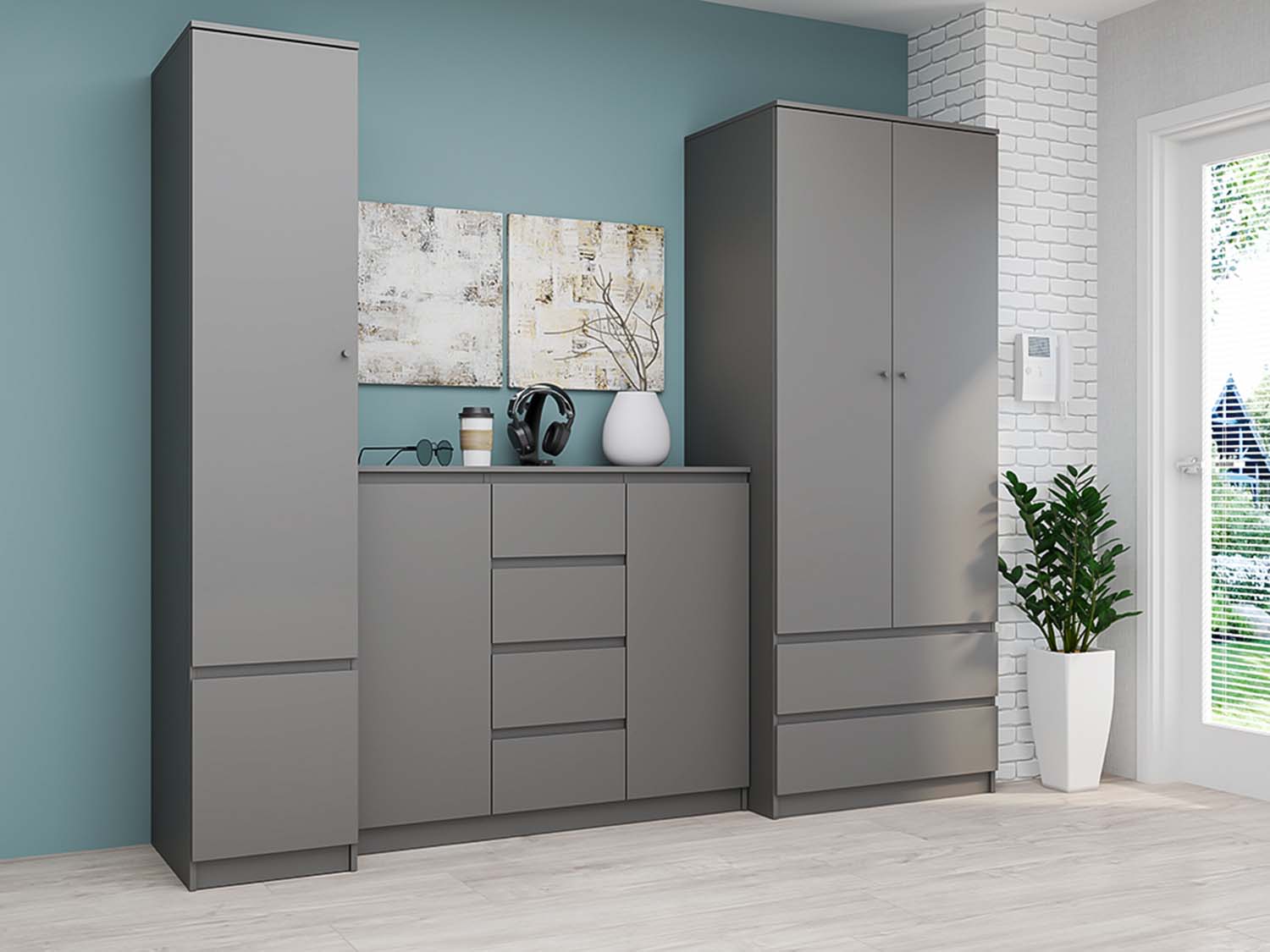 Прихожая Кэт-1 набор 1 - Графит