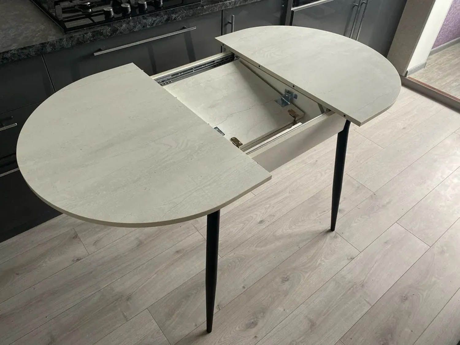 Обеденная группа Стиль-1 / Стул Х 4 шт. / Бетон белый/черный / бид 26