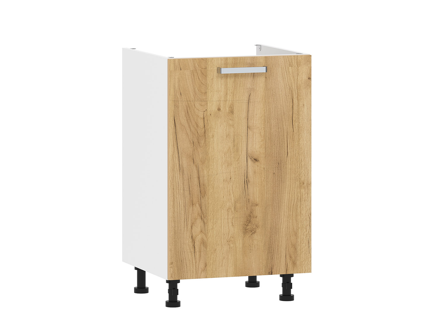 Борги 100.03 500 тумба под мойку / Белый/Дуб Крафт золотой