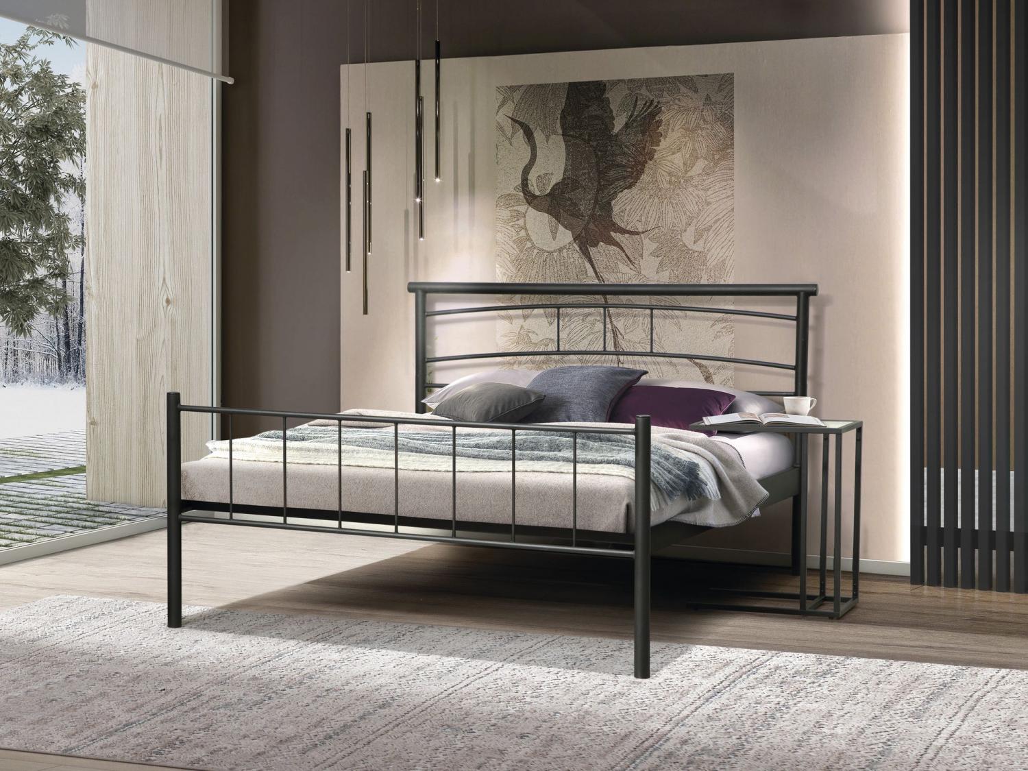 Кровать двойная Токио 42.25 Металл черный