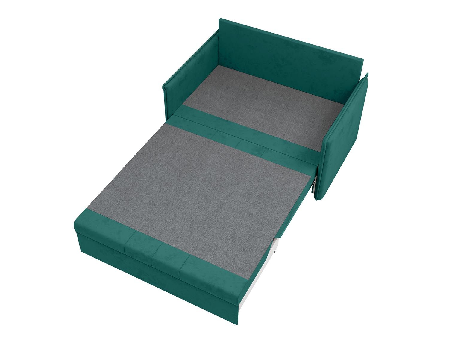 Дэнди диван-кровать 2 думки / велюр Fresh изумруд / крем