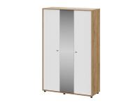 Милан шкаф трехстворчатый - Дуб Крафт золотой/Белый