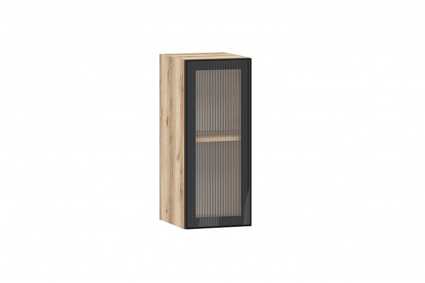 Moru шкаф навесной 100.80.300 / Дуб делано/Черный