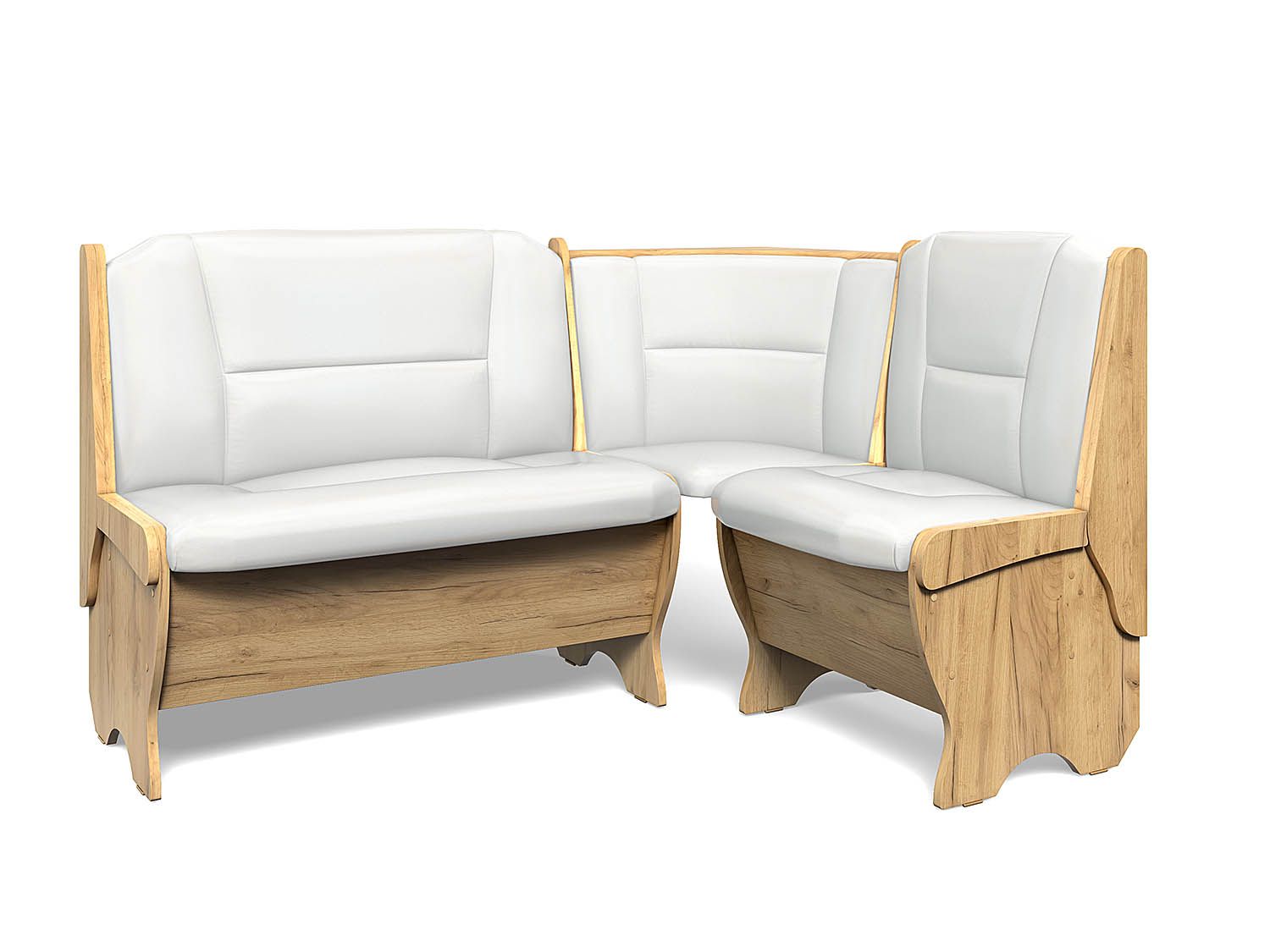 Скамья угловая Орхидея дуб крафт золотой/Борнео милк