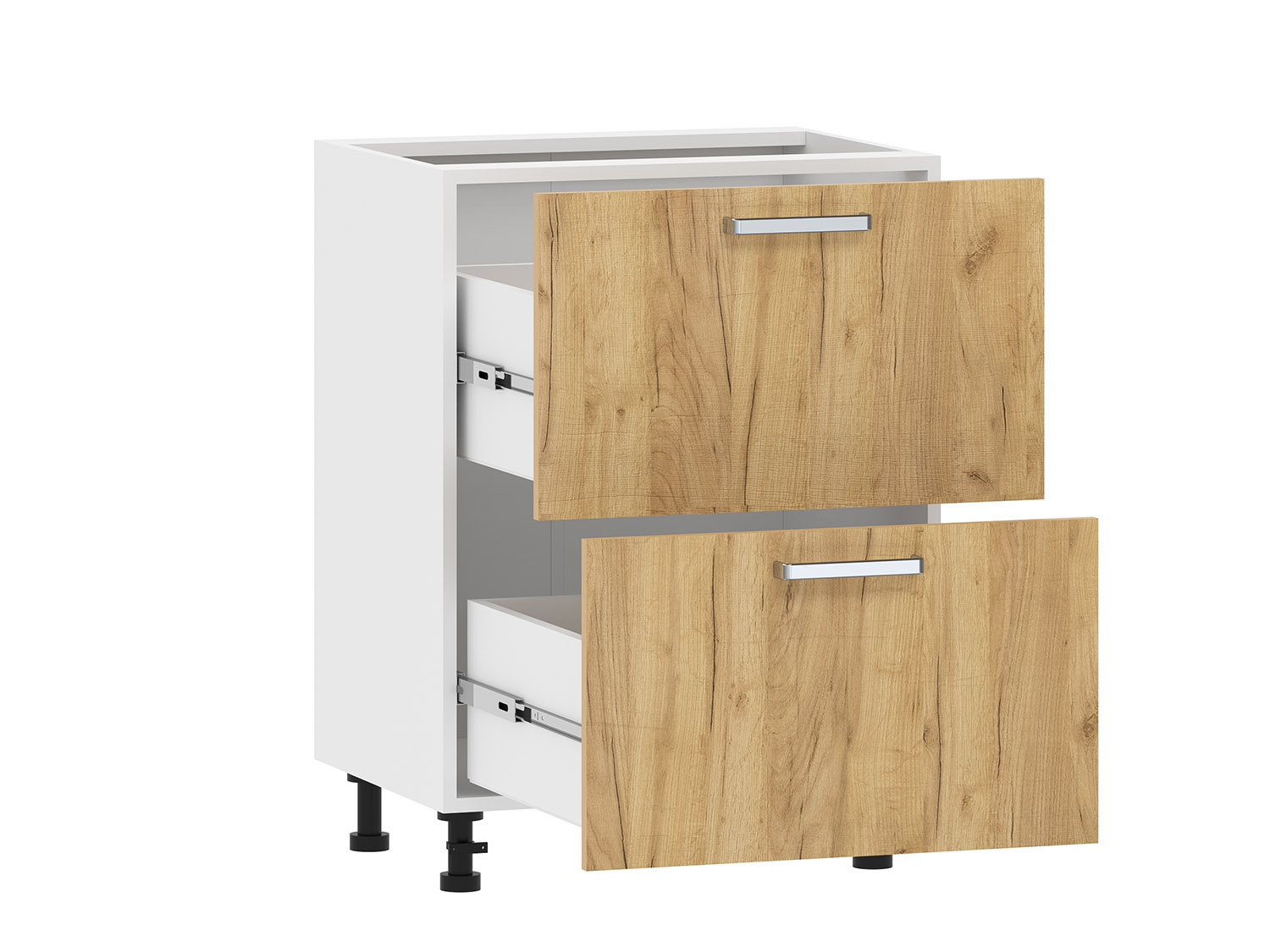 Борги 100.05 600 тумба кухонная / Белый/Дуб Крафт золотой