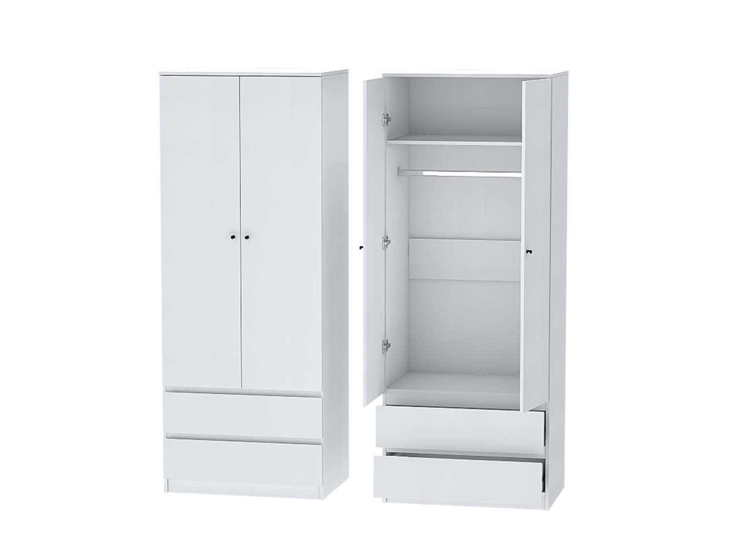 Кэт-1  шкаф 2-х ств. - Белый