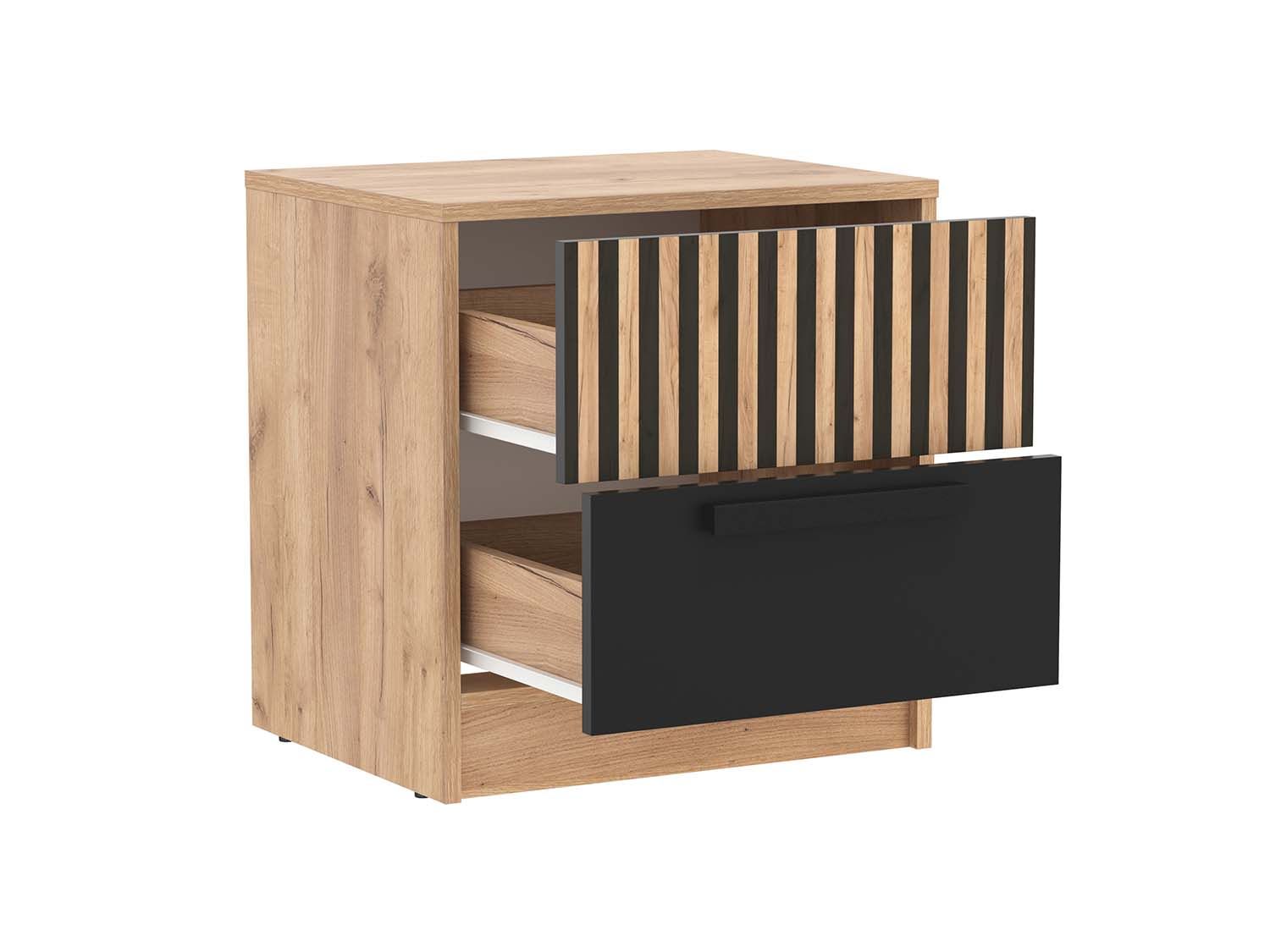 83.15 тумба прикроватная Вегас Дуб золотой / Черный