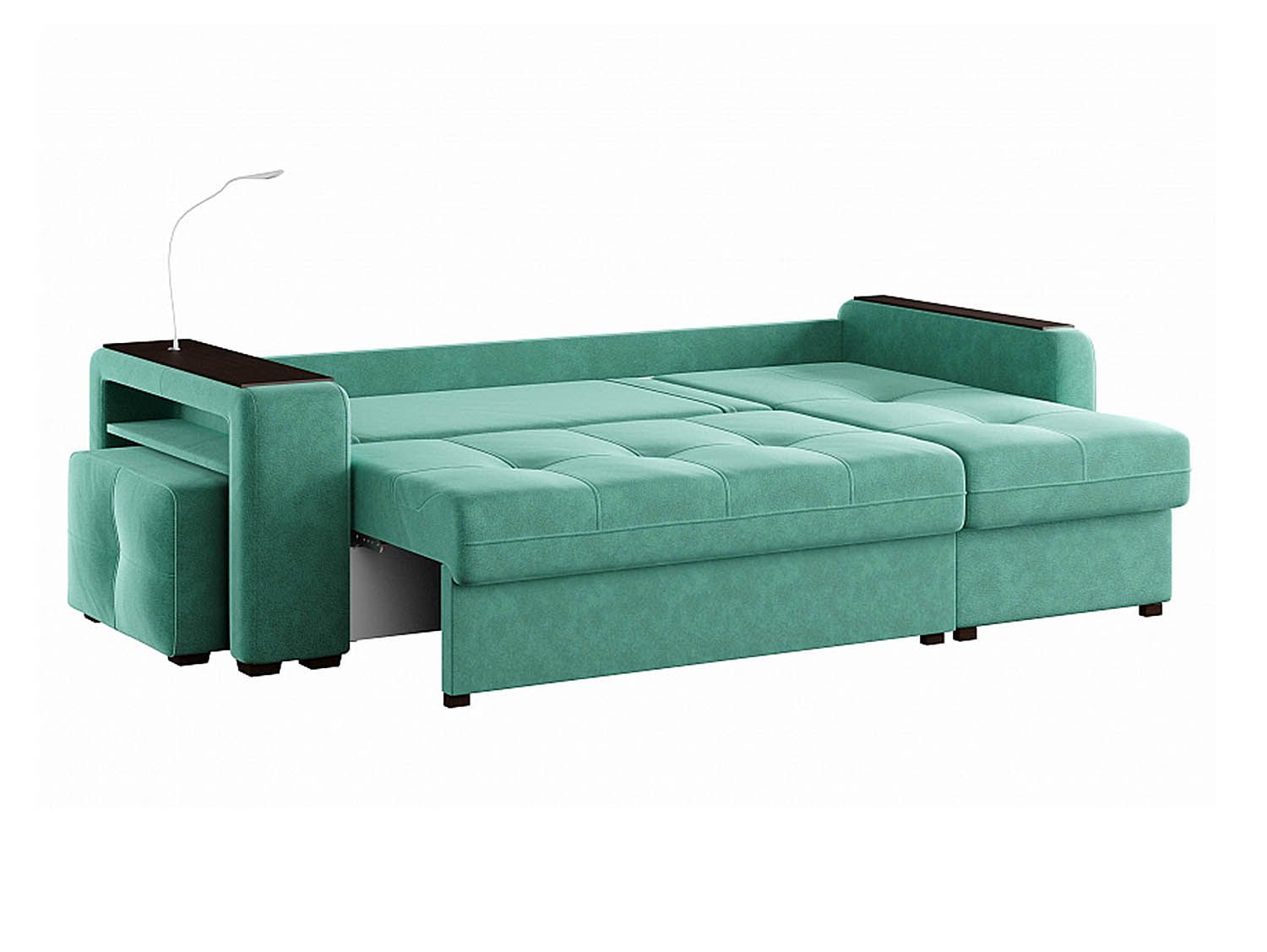 Диван угловой Smart 4 Б4-2Т-1Пф-Б3 Велюр Кашемир 672