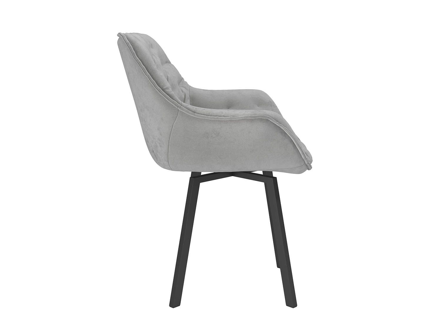 Квинта стул велюр тенерифе грей / черный