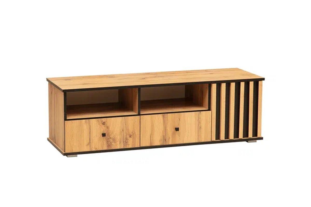 Тумба под ТВ Либерти 51.06 (опора h20) Дуб вотан/Черный