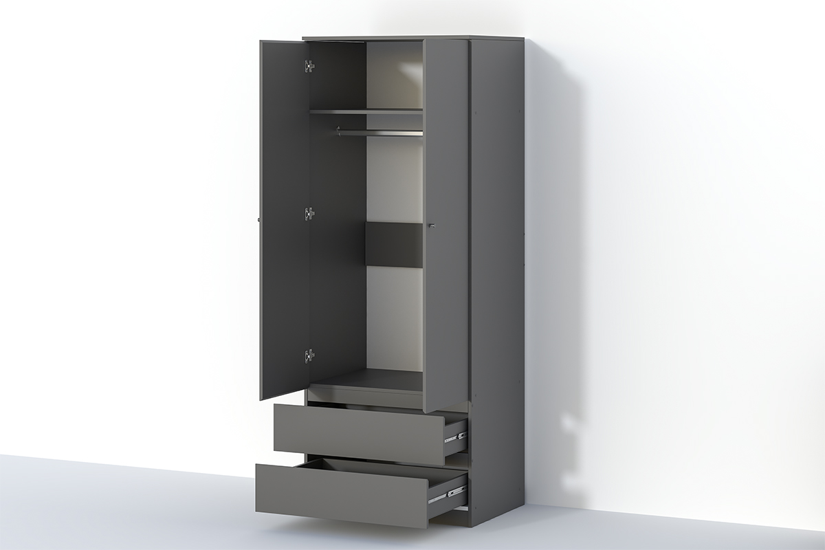 Кэт-1  шкаф 2-х ств. - Графит