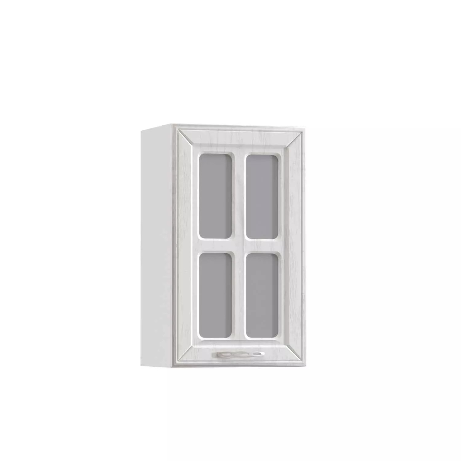 Маргарита шкаф навесной 400 витрина Белый/Белое Дерево