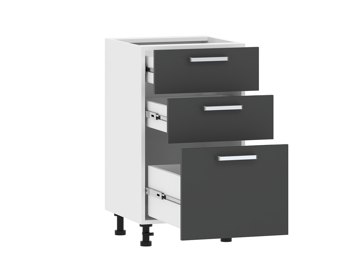 Борги 100.06 450 тумба кухонная / Белый/Антрацит