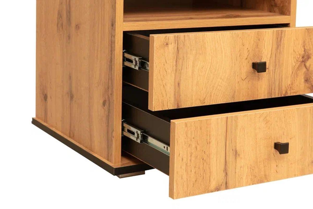 Тумба под ТВ Либерти 51.06 (опора h20) Дуб вотан/Черный