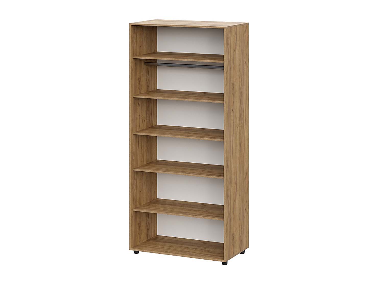 Милан шкаф двухстворчатый универсальный - Дуб Крафт золотой/Белый