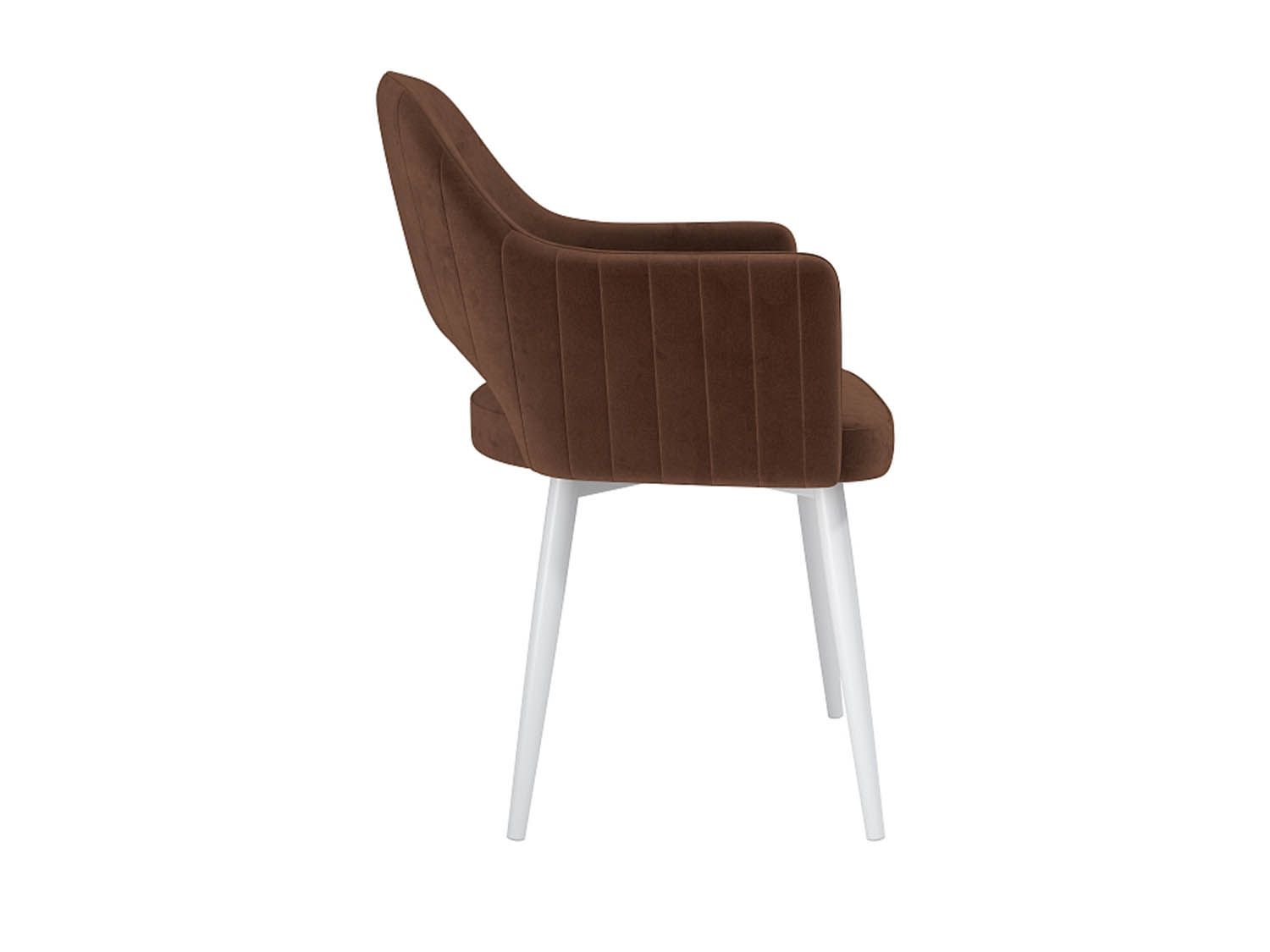 Берта Т стул велюр тенерифе шоколад / белый