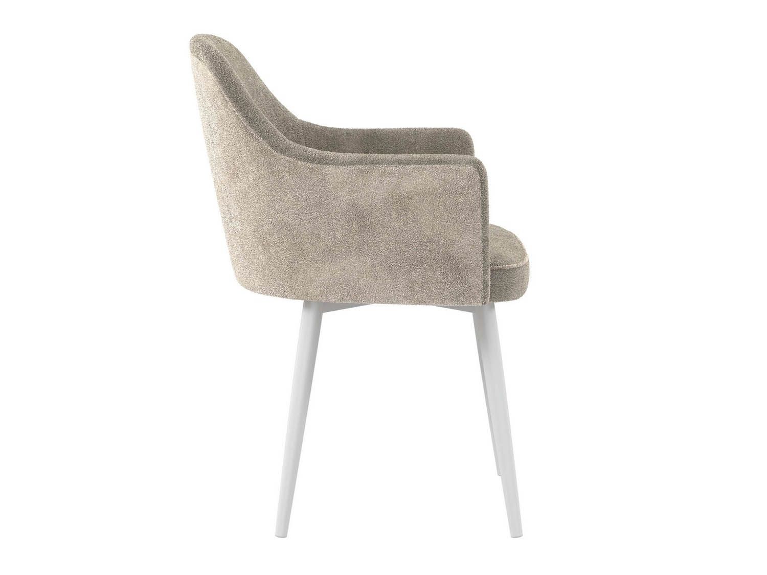 Бьюли стул велюр Панда крем 6 / монсун / черный