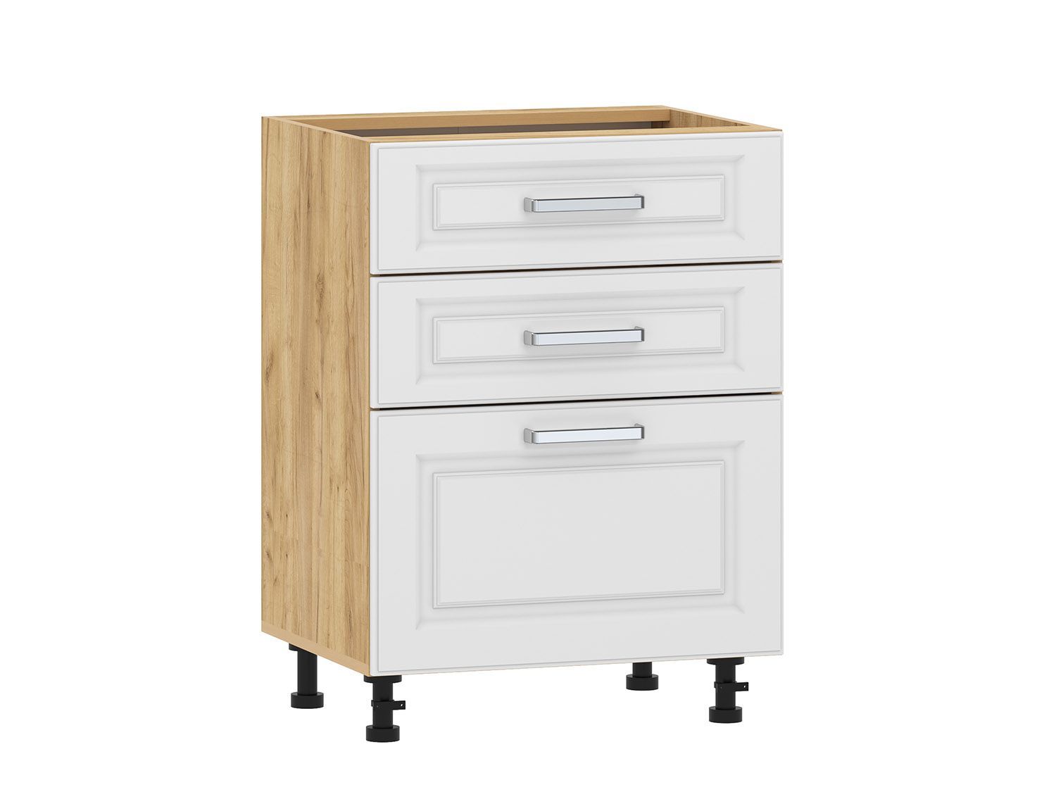 Вокс 100.06 600 тумба кухонная / Дуб крафт золотой/Меренга