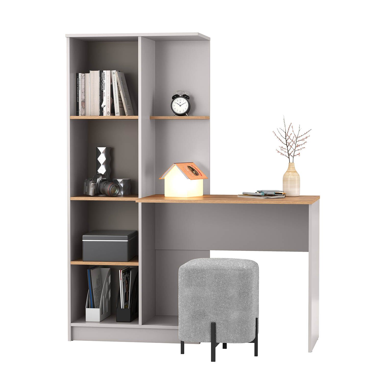 89.15-01 Прайм стол письменный правый кашемир / дуб золотой