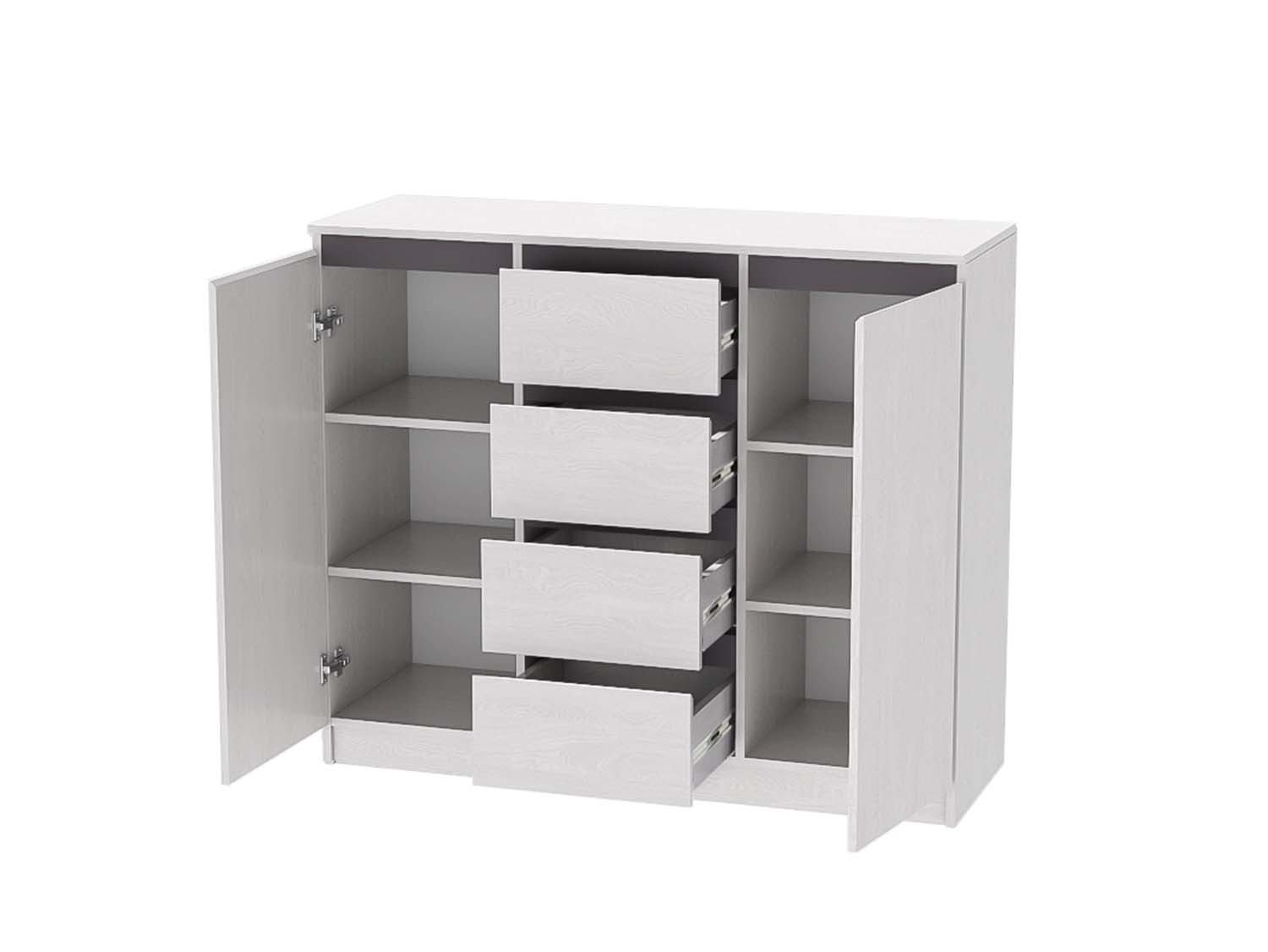 Кэт-1 комод 2 ств./ящики - Ясень Анкор светлый