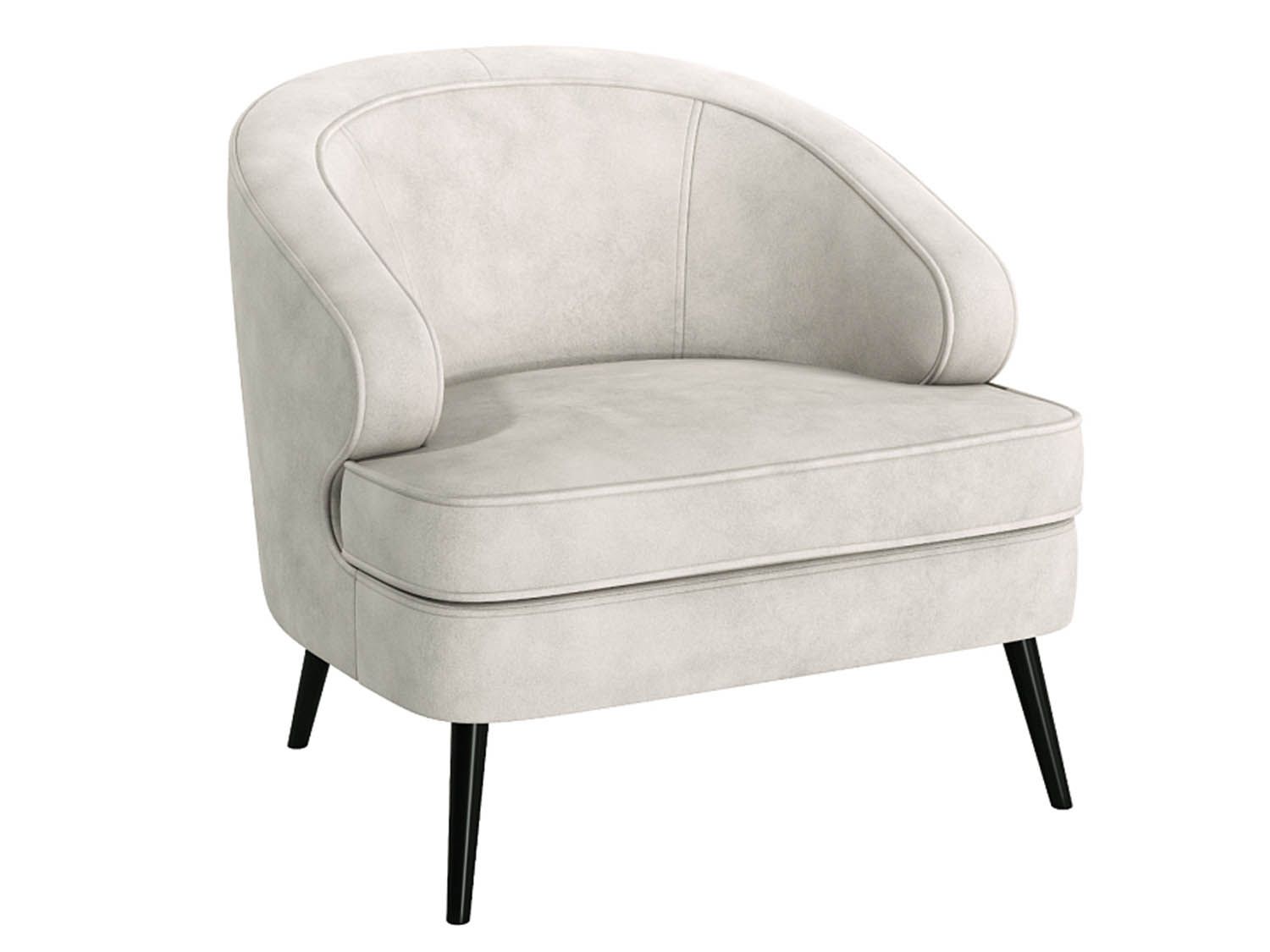 Кресло для отдыха Марсель велюр Олимпия 060 серебристый серый