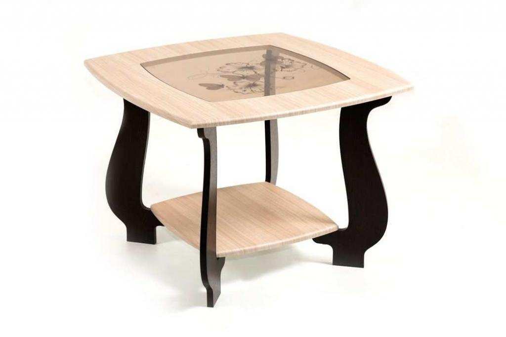 Стол журнальный СЖ-22 с рисунком Р2 дуб/венге