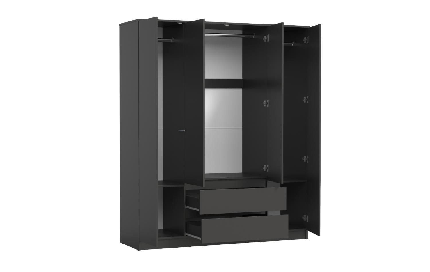 82.01 шкаф для одежды Берген Диамант серый