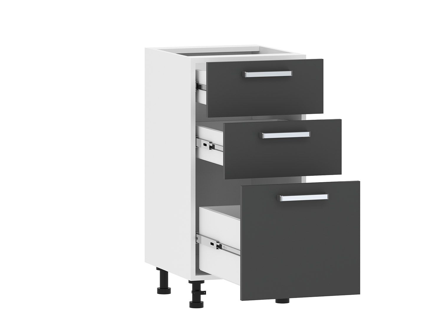 Борги 100.06 тумба кухонная (400) Белый / Антрацит