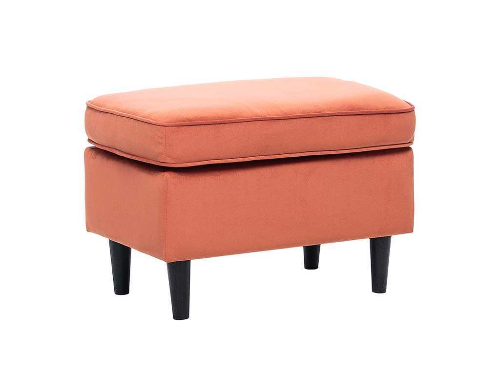 Пуф для кресла Leset Микс V39 оранжевый / ножки венге